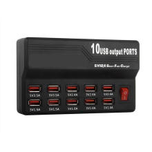 10 portas USB 12A saída 240V Smart Security Fast Charger Power Charger Station